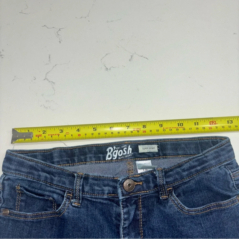 🌟 Classic Style! Girls' B'Gosh Super Skinny Dark Jeans - Size 12 🌟